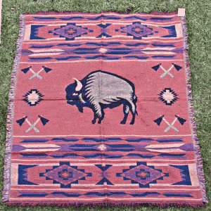 Reversible Buffalo Throw Blanket