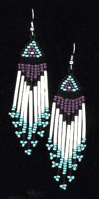Native American style Porcupine Quill Earrings