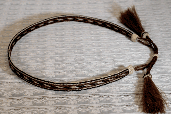 Brown Four Strand Horsehair Hat Band