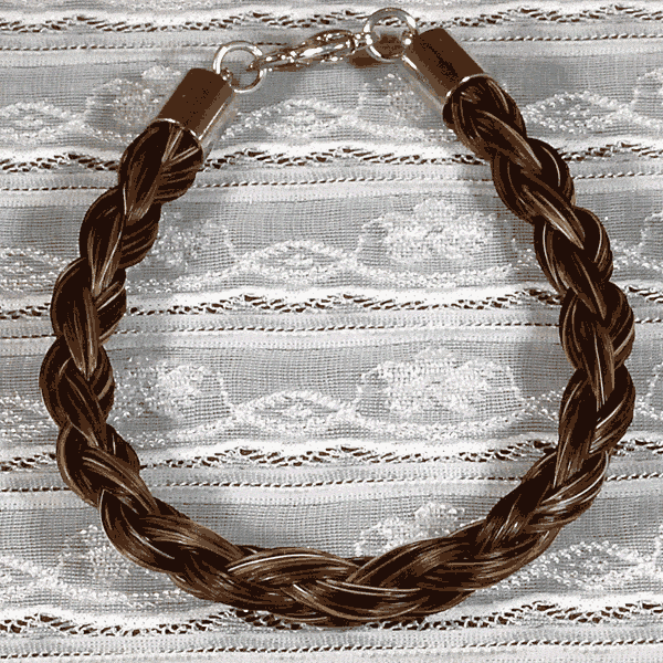 Sorrel French Braid Horse Hair Bracelet