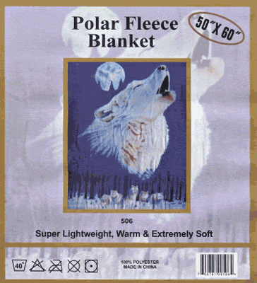 Howling Wolf Polar Fleece Blanket