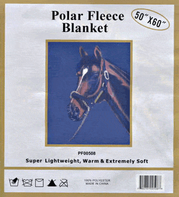 Horse Head Polar Fleece Blanket